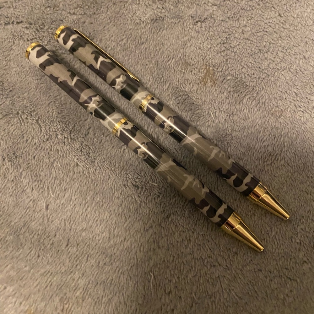 Lug Pens (set of 2) Camo Black w/Gold